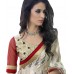 Triveni Spectacular Maroon Colored Border Worked Chiffon Georgette Saree